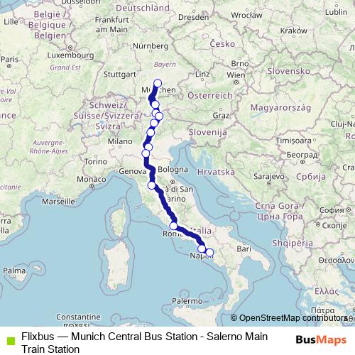 Flixbus bus Line Map