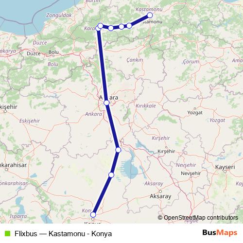 Flixbus bus Line Map