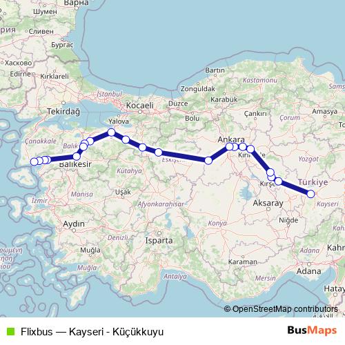 Flixbus bus Line Map