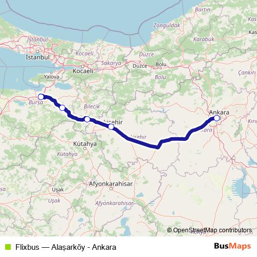 Flixbus bus Line Map