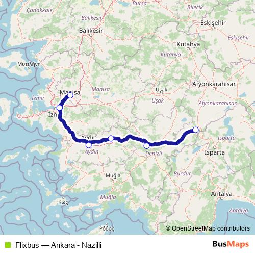 Flixbus bus Line Map