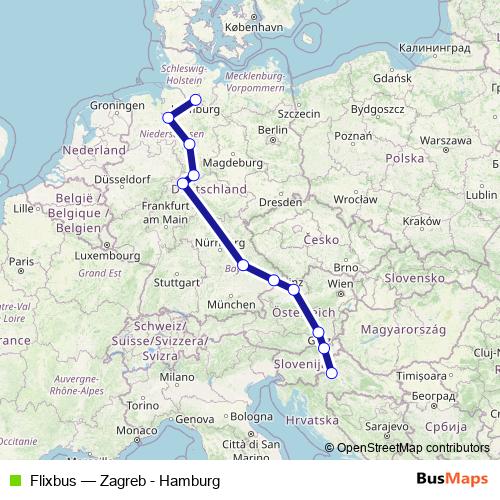 Flixbus bus Line Map