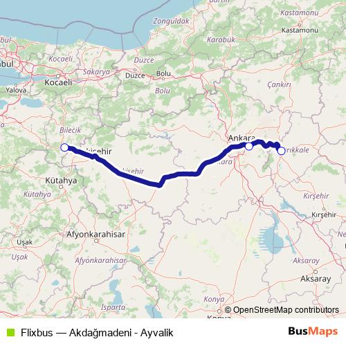 Flixbus bus Line Map