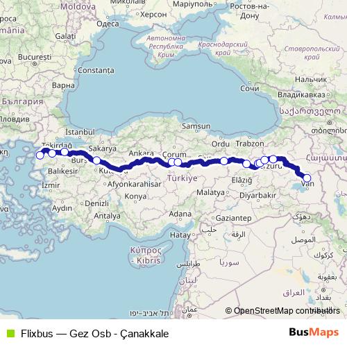 Flixbus bus Line Map