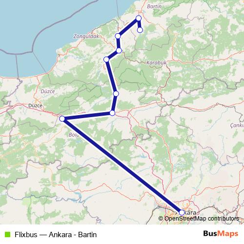 Flixbus bus Line Map
