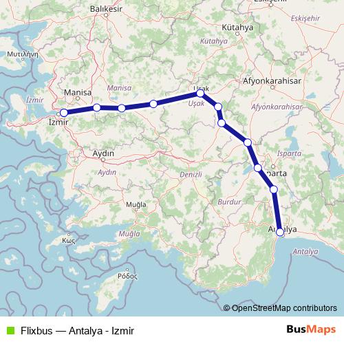 Flixbus bus Line Map