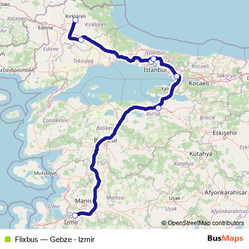 Flixbus bus Line Map
