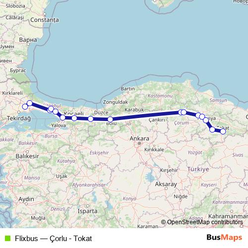 Flixbus bus Line Map