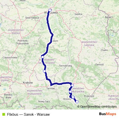 Flixbus bus Line Map