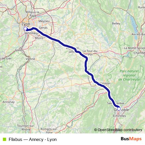 Flixbus bus Line Map