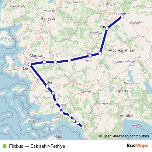 Flixbus bus Line Map
