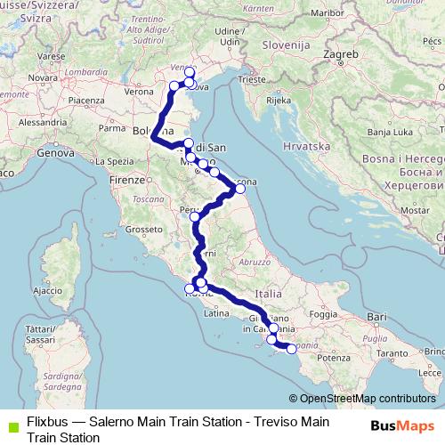 Flixbus bus Line Map