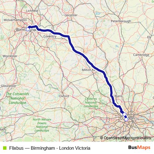 Flixbus bus Line Map