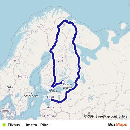 Flixbus bus Line Map