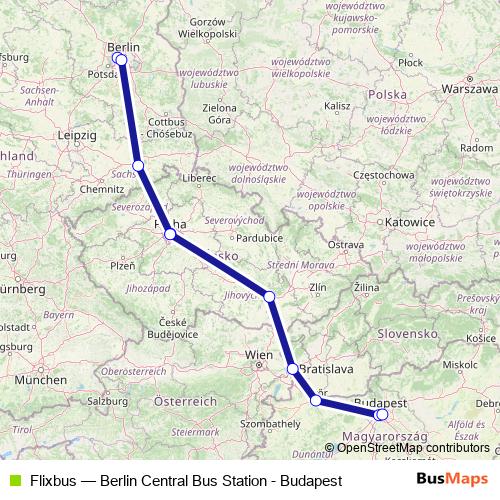Flixbus bus Line Map