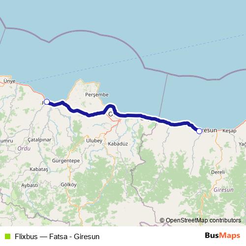 Flixbus bus Line Map