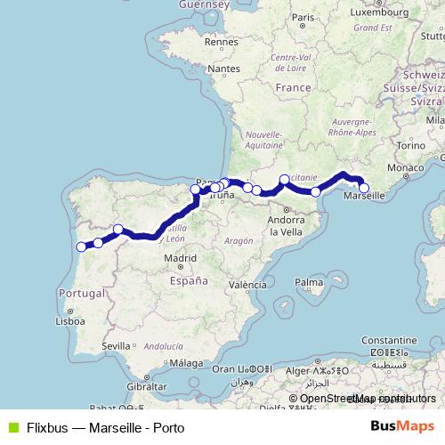 Flixbus bus Line Map