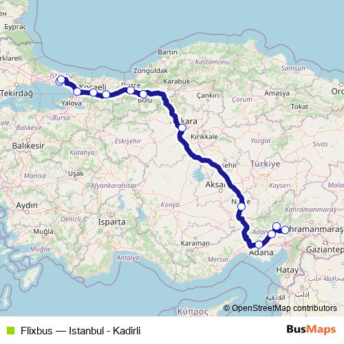 Flixbus bus Line Map