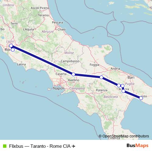 Flixbus bus Line Map