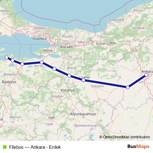 Flixbus bus Line Map