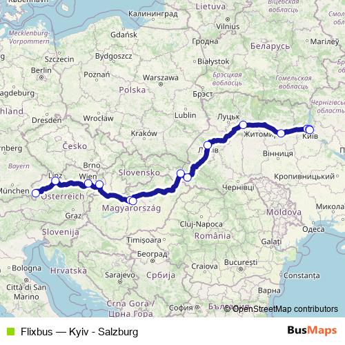 Flixbus bus Line Map