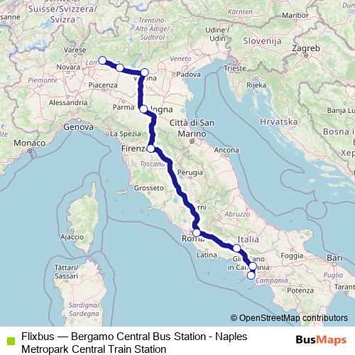 Flixbus bus Line Map