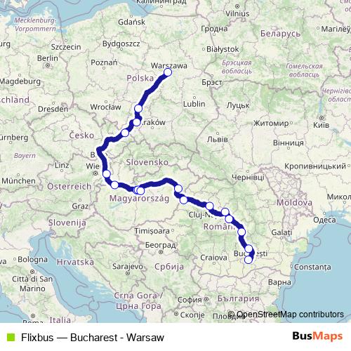 Flixbus bus Line Map
