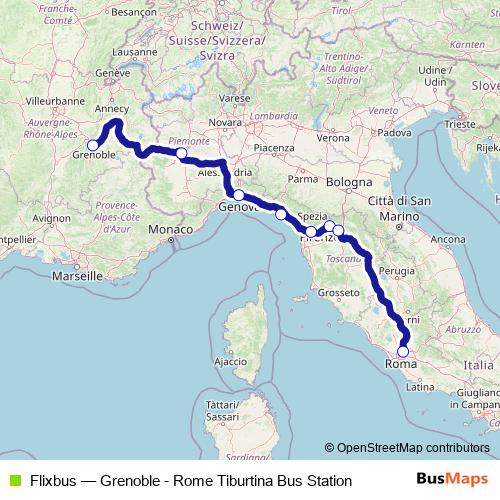 Flixbus bus Line Map