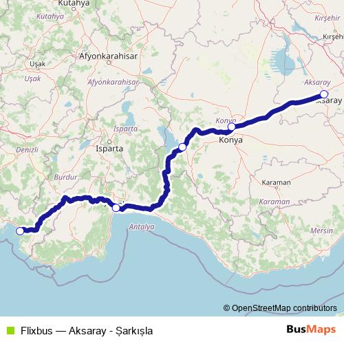 Flixbus bus Line Map