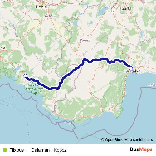Flixbus bus Line Map