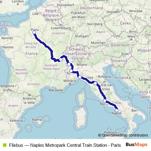 Flixbus bus Line Map