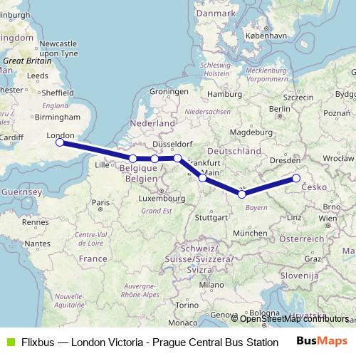 Flixbus bus Line Map