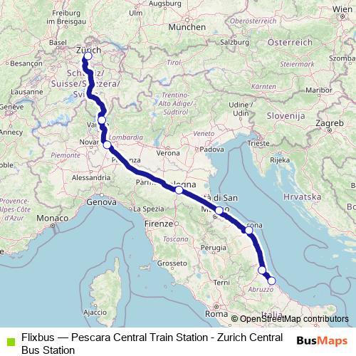 Flixbus bus Line Map