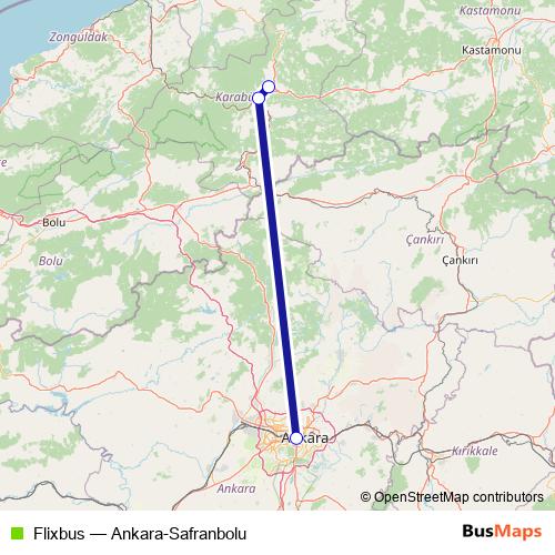 Flixbus bus Line Map