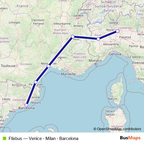 Flixbus bus Line Map