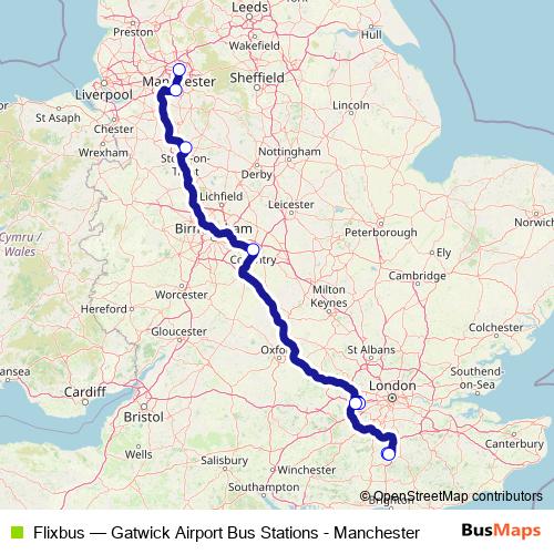 Flixbus bus Line Map
