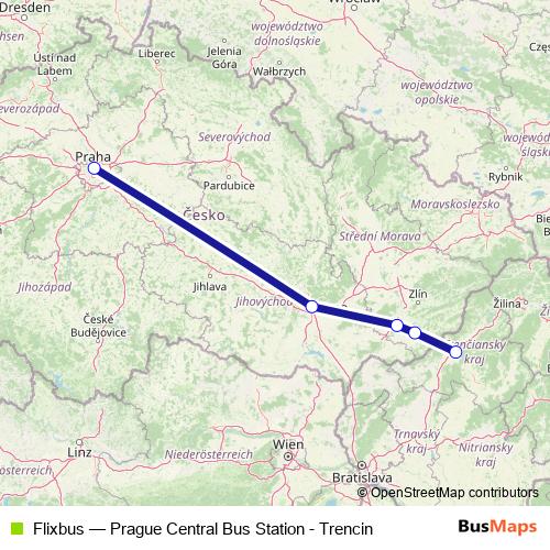 Flixbus bus Line Map