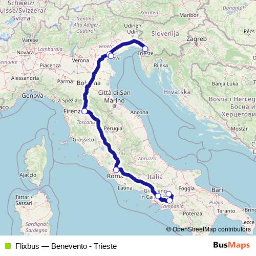 Flixbus bus Line Map