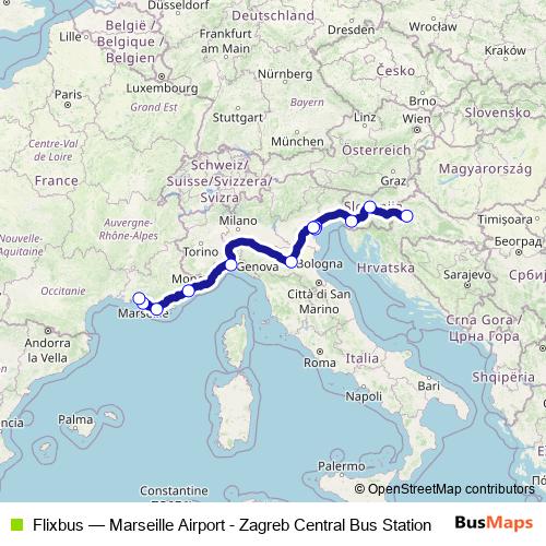 Flixbus bus Line Map