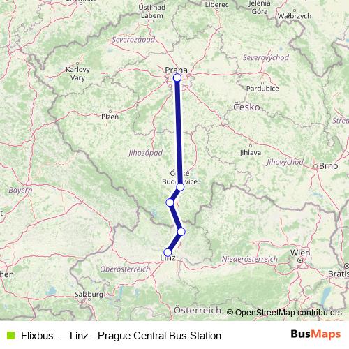 Flixbus bus Line Map
