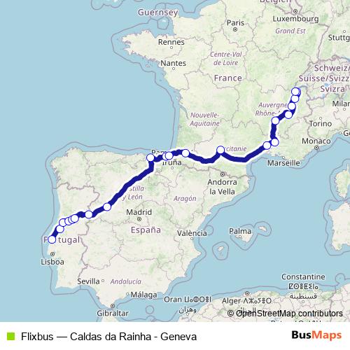 Flixbus bus Line Map