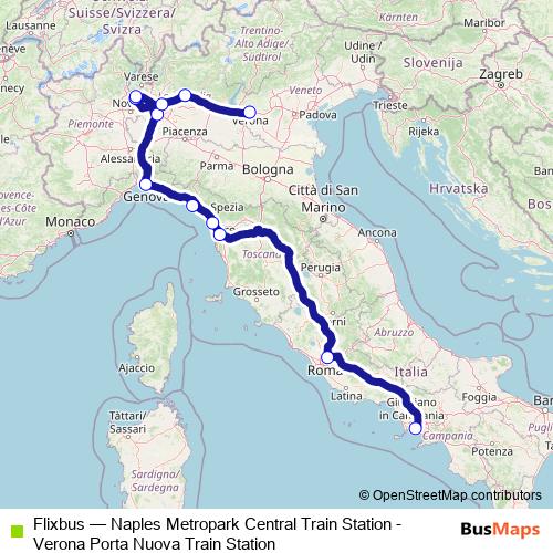 Flixbus bus Line Map