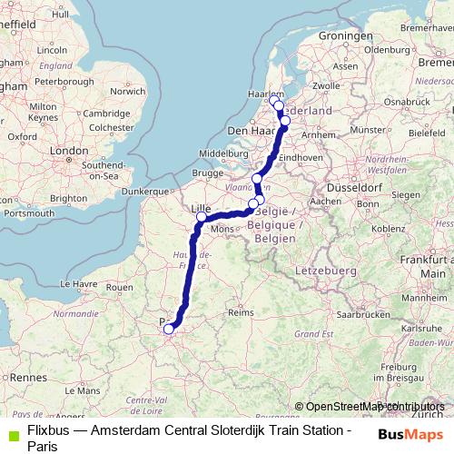 Flixbus bus Line Map