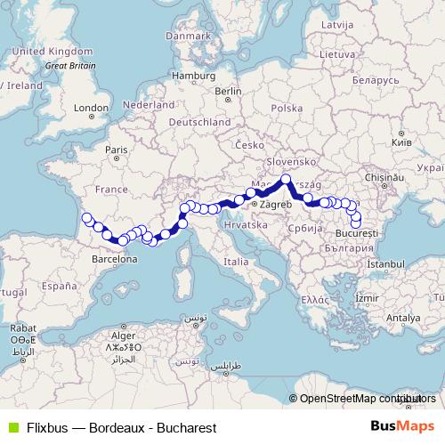 Flixbus bus Line Map
