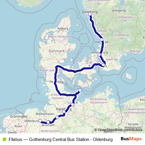 Flixbus bus Line Map