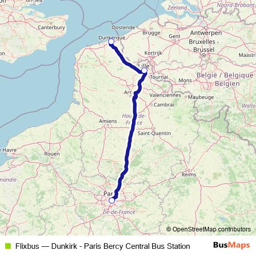 Flixbus bus Line Map