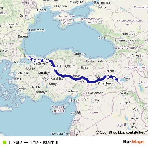 Flixbus bus Line Map