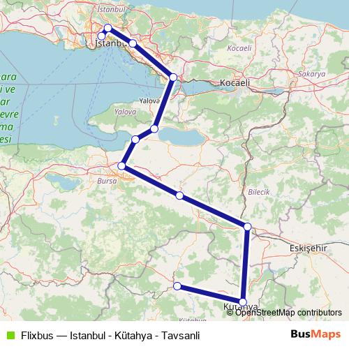 Flixbus bus Line Map