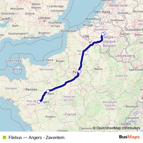 Flixbus bus Line Map