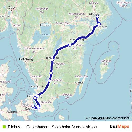 Flixbus bus Line Map